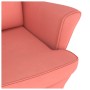 Rocking chair with wooden legs and pink velvet stool by vidaXL, Rocking chairs - Ref: Foro24-3121234, Price: 362,58 €, Discou...