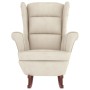 Rocking chair with wooden legs and cream velvet footstool by vidaXL, Rocking chairs - Ref: Foro24-3121239, Price: 352,59 €, D...