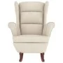 Rocking chair with wooden legs and cream velvet footstool by vidaXL, Rocking chairs - Ref: Foro24-3121239, Price: 346,85 €, D...