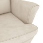 Rocking chair with wooden legs and cream velvet footstool by vidaXL, Rocking chairs - Ref: Foro24-3121239, Price: 352,59 €, D...
