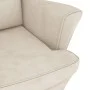 Sillón mecedora patas madera y taburete terciopelo color crema de vidaXL, Mecedoras - Ref: Foro24-3121239, Precio: 346,05 €, ...