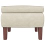 Rocking chair with wooden legs and cream velvet footstool by vidaXL, Rocking chairs - Ref: Foro24-3121239, Price: 352,59 €, D...