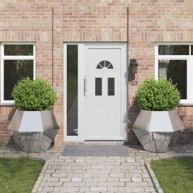 Jardinera 2 pcs Plateado 100 x 100 x 80 cm Acero Galvanizado en Maceteros y jardineras | Comprar online en Foro24