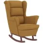 Rocking chair with wooden legs and brown velvet stool by vidaXL, Rocking chairs - Ref: Foro24-3121238, Price: 343,26 €, Disco...