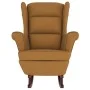 Rocking chair with wooden legs and brown velvet stool by vidaXL, Rocking chairs - Ref: Foro24-3121238, Price: 343,26 €, Disco...