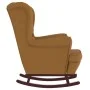 Rocking chair with wooden legs and brown velvet stool by vidaXL, Rocking chairs - Ref: Foro24-3121238, Price: 343,26 €, Disco...