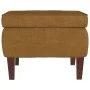 Sillón mecedora patas madera y taburete terciopelo marrón de vidaXL, Mecedoras - Ref: Foro24-3121238, Precio: 343,20 €, Descu...