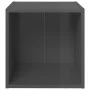 Muebles TV 4 uds madera contrachapada gris brillo 37x35x37 cm de vidaXL, Muebles TV - Ref: Foro24-805524, Precio: 51,12 €, De...