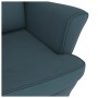 Schaukelstuhl mit Holzbeinen und blauem Samthocker von vidaXL, Schaukelstühle - Ref: Foro24-3121229, Preis: 274,34 €, Rabatt: %