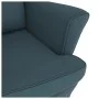 Schaukelstuhl mit Holzbeinen und blauem Samthocker von vidaXL, Schaukelstühle - Ref: Foro24-3121229, Preis: 270,52 €, Rabatt: %