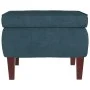 Sillón mecedora patas madera y taburete terciopelo azul de vidaXL, Mecedoras - Ref: Foro24-3121229, Precio: 270,51 €, Descuen...