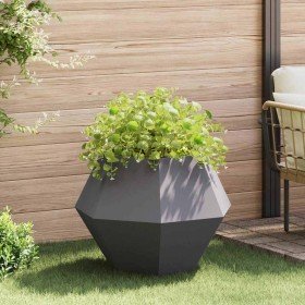 Jardinera Negro 75 x 75 x 60 cm Acero en Maceteros y jardineras | Comprar online en Foro24