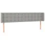 Light gray fabric headboard with LED 203x16x78/88 cm by vidaXL, Headboards and footboards - Ref: Foro24-3123692, Price: 77,27...