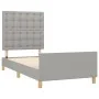 Estructura de cama con cabecero de tela gris claro 100x200 cm de vidaXL, Camas y somieres - Ref: Foro24-3125357, Precio: 143,...