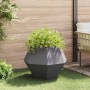 Jardinera 2 pcs Negro 75 x 75 x 60 cm Acero