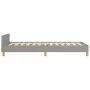 Light gray fabric bed frame with headboard 100x200 cm by vidaXL, Beds and slatted bases - Ref: Foro24-3125357, Price: 143,53 ...