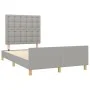 Light gray fabric bed frame with headboard 120x200 cm by vidaXL, Beds and slatted bases - Ref: Foro24-3125365, Price: 170,51 ...
