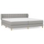 Box spring bed with light gray fabric mattress 200x200 cm by vidaXL, Beds and slatted bases - Ref: Foro24-3127149, Price: 594...