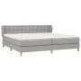 Box spring bed with light gray fabric mattress 200x200 cm by vidaXL, Beds and slatted bases - Ref: Foro24-3127149, Price: 592...