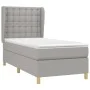 Box spring bed with light gray fabric mattress 100x200 cm by vidaXL, Beds and slatted bases - Ref: Foro24-3128821, Price: 360...