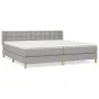 Box spring bed with light gray fabric mattress 200x200 cm by vidaXL, Beds and slatted bases - Ref: Foro24-3130617, Price: 578...