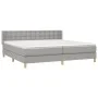 Box spring bed with light gray fabric mattress 200x200 cm by vidaXL, Beds and slatted bases - Ref: Foro24-3130617, Price: 578...