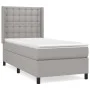 Box spring bed with light gray fabric mattress 100x200 cm by vidaXL, Beds and slatted bases - Ref: Foro24-3131729, Price: 349...