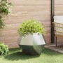 Jardinera 2 pcs Plateado 75 x 75 x 60 cm Acero inoxidable
