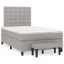 Box spring bed with light gray fabric mattress 120x200 cm by vidaXL, Beds and slatted bases - Ref: Foro24-3136901, Price: 434...