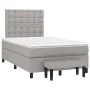 Box spring bed with light gray fabric mattress 120x200 cm by vidaXL, Beds and slatted bases - Ref: Foro24-3136901, Price: 434...