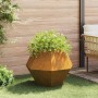 Jardinera 2 pcs Oxidado 75 x 75 x 60 cm Acero autopatinable