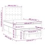 Boxspringbett mit hellgrauer Stoffmatratze 120x200 cm von vidaXL, Betten und Lattenroste - Ref: Foro24-3136901, Preis: 435,72...