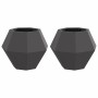 Jardinera 2 pcs Negro 50 x 50 x 40 cm Acero en Maceteros y jardineras | Comprar online en Foro24