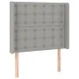 Box spring bed mattress and LED lights light gray fabric 100x200 cm by vidaXL, Beds and slatted bases - Ref: Foro24-3139173, ...