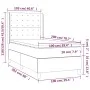 Box spring bed mattress and LED lights light gray fabric 100x200 cm by vidaXL, Beds and slatted bases - Ref: Foro24-3139173, ...