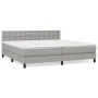Box spring bed with light gray fabric mattress 200x200 cm by vidaXL, Beds and slatted bases - Ref: Foro24-3140401, Price: 587...