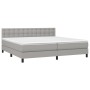Boxspringbett mit hellgrauer Stoffmatratze 200x200 cm von vidaXL, Betten und Lattenroste - Ref: Foro24-3140401, Preis: 592,36...