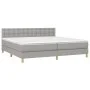 Boxspringbett mit hellgrauer Stoffmatratze 200x200 cm von vidaXL, Betten und Lattenroste - Ref: Foro24-3140961, Preis: 568,48...