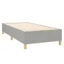 Box spring bed with light gray fabric mattress 100x200 cm by vidaXL, Beds and slatted bases - Ref: Foro24-3142633, Price: 343...