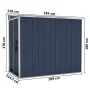Cobertizo de jardín de pared acero galvanizado 118x194x178 cm de vidaXL, Cobertizos - Ref: Foro24-316223, Precio: 167,11 €, D...