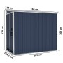 Cobertizo de jardín de pared acero galvanizado 118x194x178 cm de vidaXL, Cobertizos - Ref: Foro24-316223, Precio: 173,57 €, D...