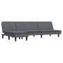 L-förmiges Schlafsofa aus dunkelgrauem Samt, 255 x 140 x 70 cm von vidaXL, Sofas - Ref: Foro24-3157261, Preis: 434,09 €, Raba...