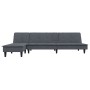 L-förmiges Schlafsofa aus dunkelgrauem Samt, 255 x 140 x 70 cm von vidaXL, Sofas - Ref: Foro24-3157261, Preis: 424,52 €, Raba...