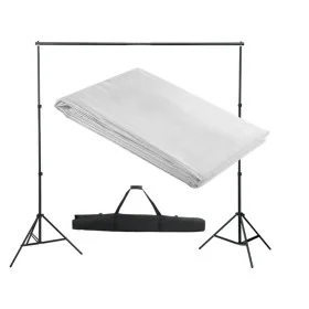 Hintergrundträgersystem 300x300 cm weiß von vidaXL, Geld - Ref: Foro24-160068, Preis: 76,36 €, Rabatt: %