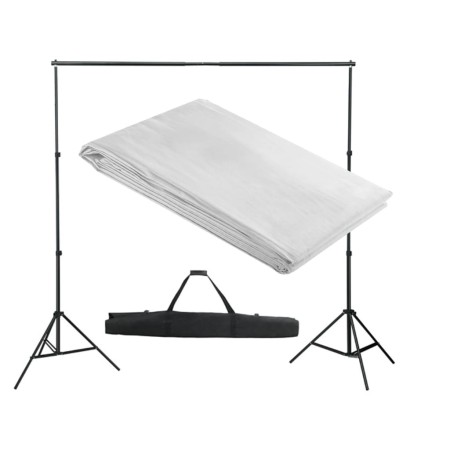 Backdrop support system 300x300 cm white by vidaXL, Money - Ref: Foro24-160068, Price: 77,44 €, Discount: %