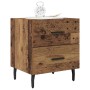 Armario de Noche con cajón 2 pcs Madera vieja 40 x 35 x 47.5 cm