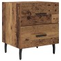 Armario de Noche con cajón 2 pcs Madera vieja 40 x 35 x 47.5 cm
