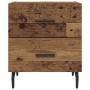 Armario de Noche con cajón 2 pcs Madera vieja 40 x 35 x 47.5 cm