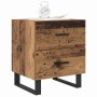 Armario de Noche con cajón 2 pcs Madera vieja 40 x 35 x 47.5 cm