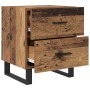 Armario de Noche con cajón 2 pcs Madera vieja 40 x 35 x 47.5 cm